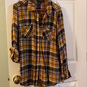 Lame Bryant size 16 flannel button up